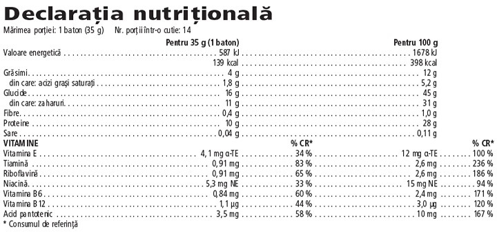 Batoane Proteice Gustare - 14 Batoane